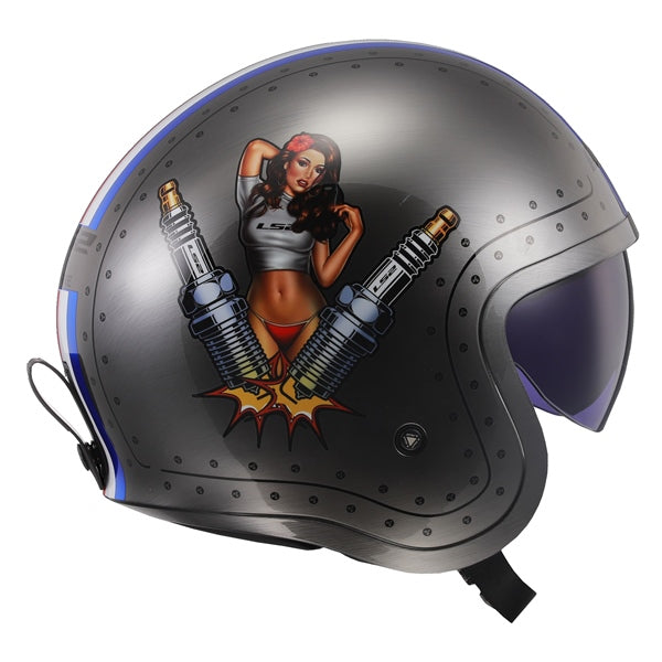 LS2 Spitfire Open-Face Helmet Spark MD - Driven Powersports