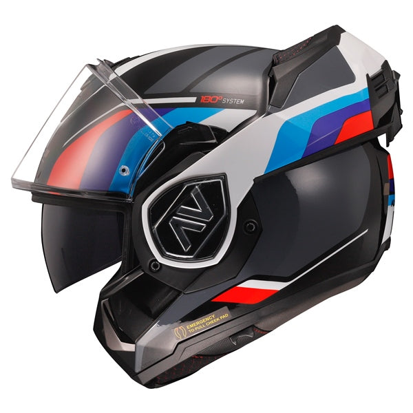LS2 Advant Modular Helmet Sport Black/Blue/Red 2XL - Driven Powersports