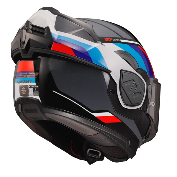 LS2 Advant Modular Helmet Sport Black/Blue/Red 2XL - Driven Powersports
