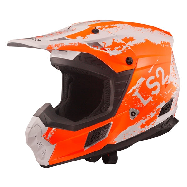 LS2 COZ Off-Road Helmet Hyde Orange/White XL - Driven Powersports