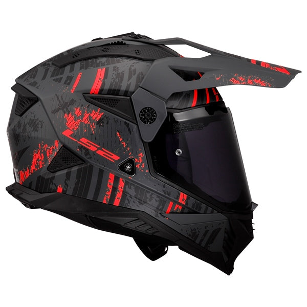 LS2 Blaze II Off-Road Helmet Crazy Light Gray/Red SM - Driven Powersports