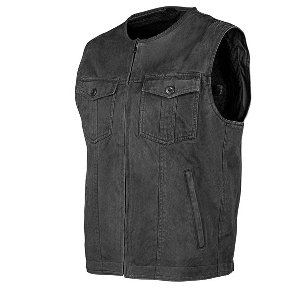 Joe Rocket JRC MISSION DENIM VEST Black Small - Driven Powersports