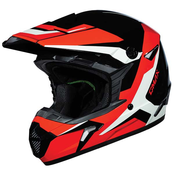 GMAX MX46Y CYCLUS MX YOUTH HELMET Black/Red Youth Large - Driven Powersports