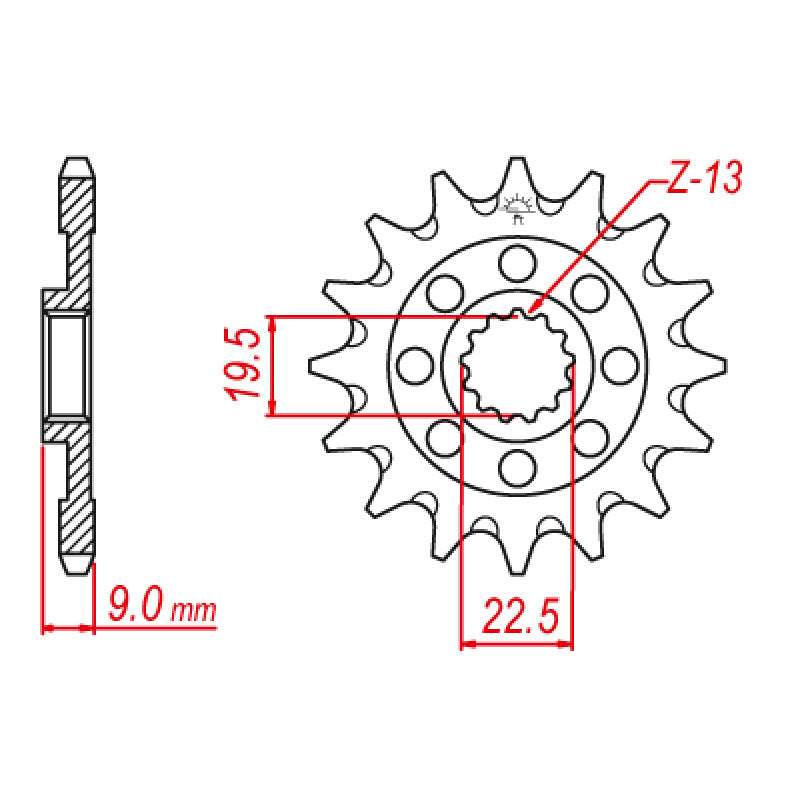 JT SPROCKETS SPROCKET FRONT 520 13T - Driven Powersports