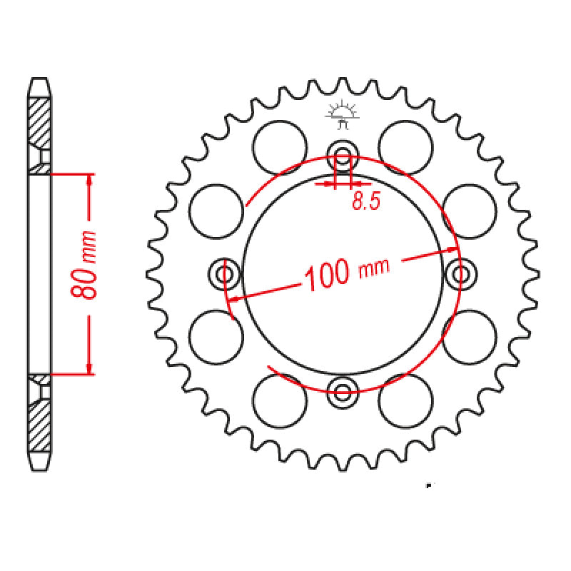 JT SPROCKETS SPROCKET REAR 428 49T - Driven Powersports