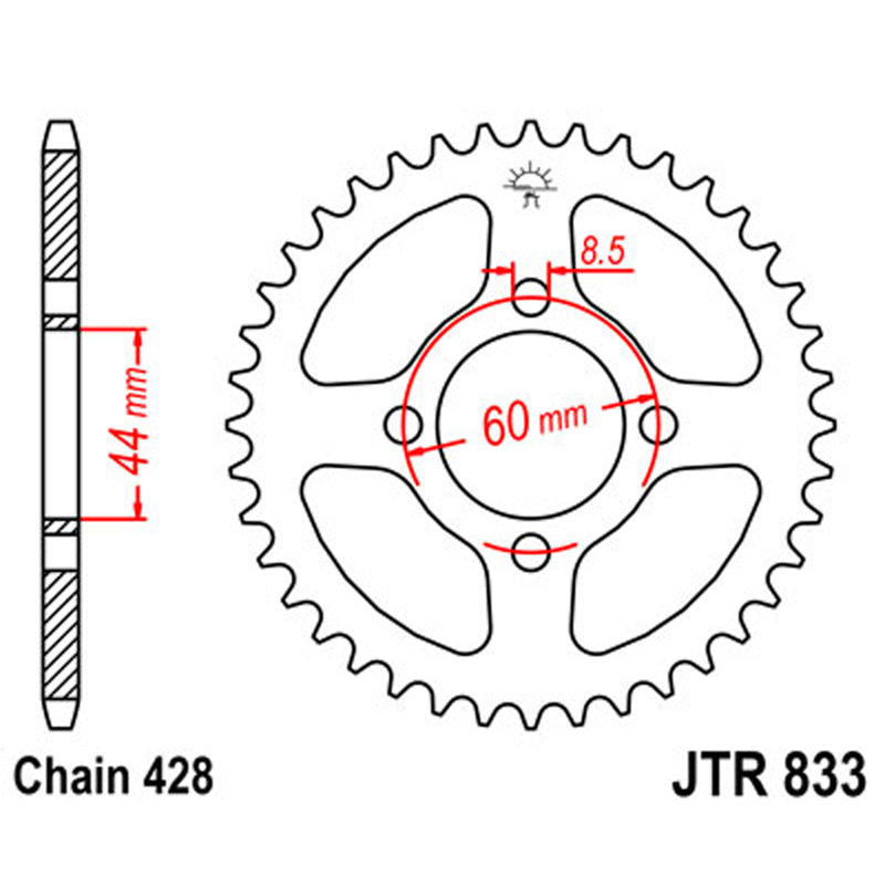JT SPROCKETS SPROCKET REAR 428 49T - Driven Powersports