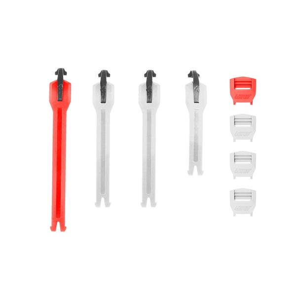 Leatt 4.5/5.5 Flexlock Strap Kit Gray/Red - Driven Powersports