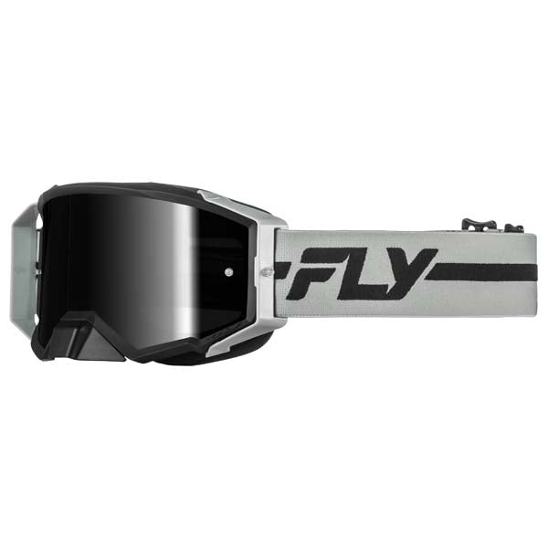 Fly Racing Zone Pro Swirl Goggles Black Mirror/Smoke Grey/Black - Driven Powersports