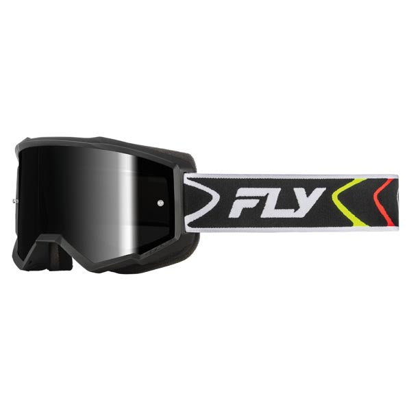 Fly Racing Zone Goggles Black Mirror/Smoke Black/White - Driven Powersports