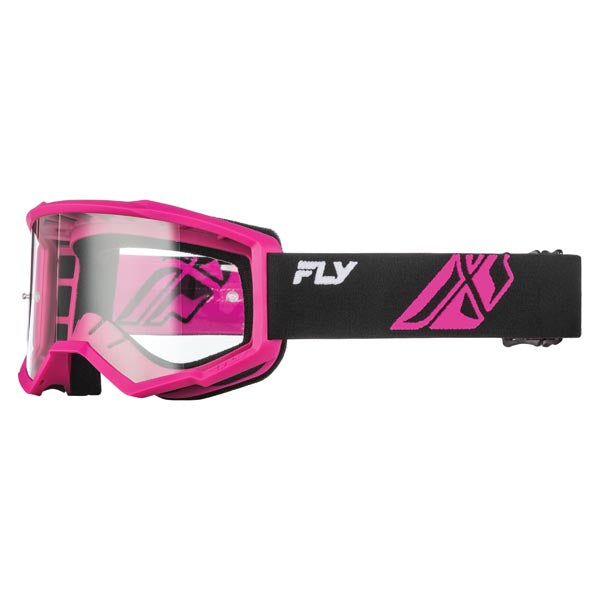 Fly Racing Focus Goggles Clear Black/Pink - Driven Powersports