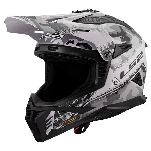 LS2 Gate II Off-road Helmet Carbine Gray/Black SM - Driven Powersports