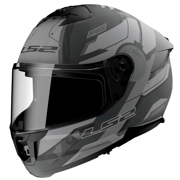LS2 Stream II Full Face Helmet Shadow Light Gray MD - Driven Powersports