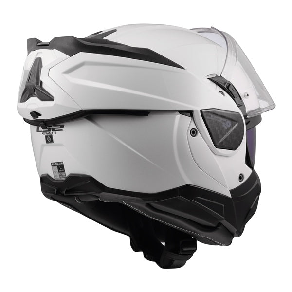 LS2 Advant II Modular Helmet Solid White XS - Driven Powersports