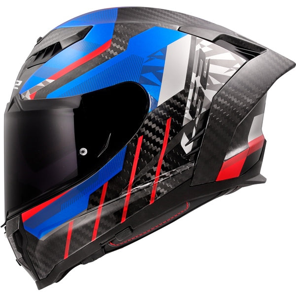 LS2 Dragon Full-Face Helmet Trax Blue/Red S - Driven Powersports