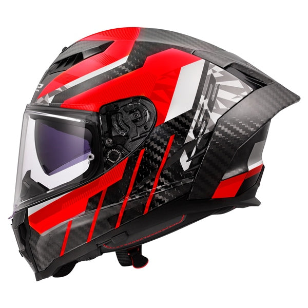 LS2 Dragon Full-Face Helmet Trax Red XS - Driven Powersports