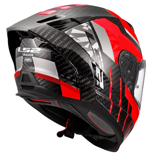 LS2 Dragon Full-Face Helmet Trax Red XS - Driven Powersports