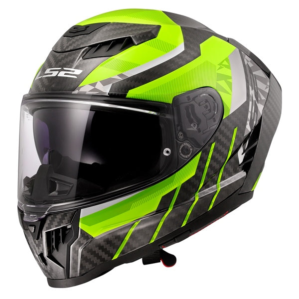 LS2 Dragon Full-Face Helmet Trax High-Visibility Yellow XS - Driven Powersports