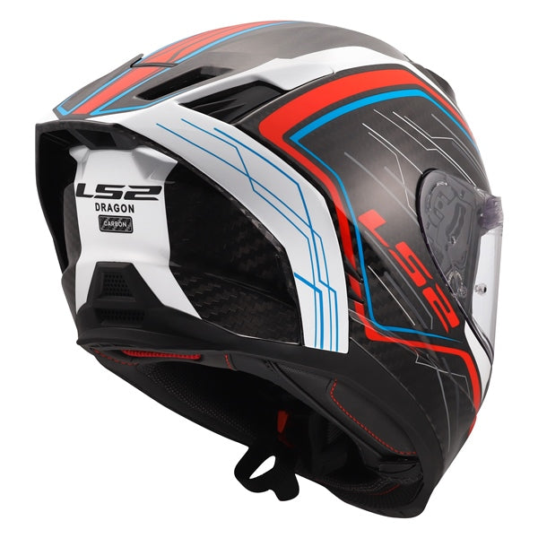 LS2 Dragon Full-Face Helmet Subic White/Blue/Red XS - Driven Powersports