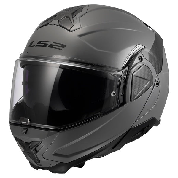LS2 Advant II Modular Helmet Solid Gray S - Driven Powersports