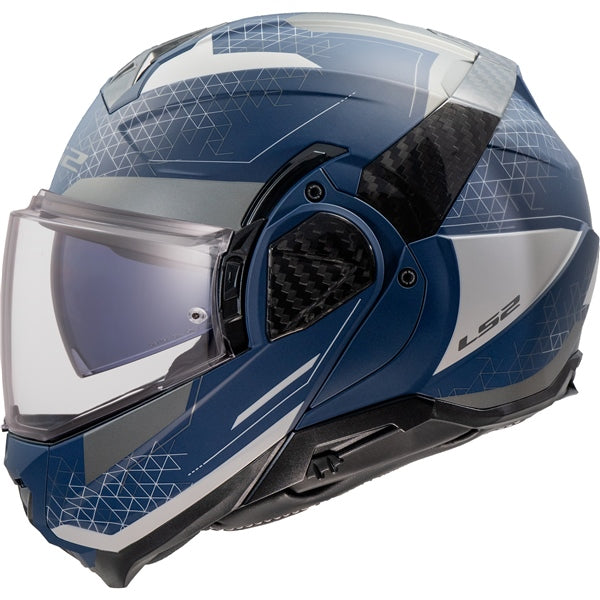 LS2 Advant II Modular Helmet Astral Matte Navy Blue/Gray M - Driven Powersports
