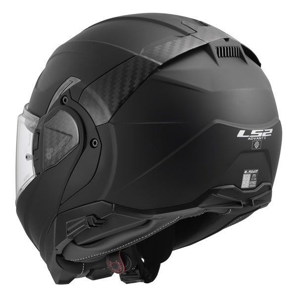 LS2 Advant II Modular Helmet Solid Black 2XL - Driven Powersports