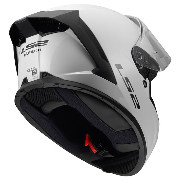 LS2 Rapid III Full-Face Helmet Solid Glossy White S - Driven Powersports