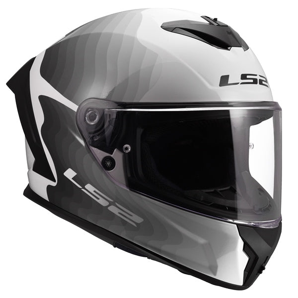 LS2 Rapid III Full-Face Helmet Flow White/Gray 3XL - Driven Powersports