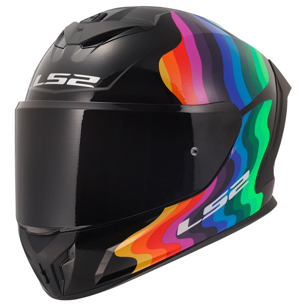 LS2 Rapid III Full-Face Helmet Flow Black/Multi 2XS - Driven Powersports
