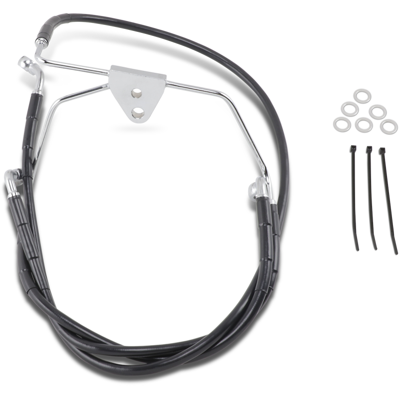 DRAG SPECIALTIES 96-07 FLHT/X +10BLK FRT BRK LINE KIT Front - Driven Powersports