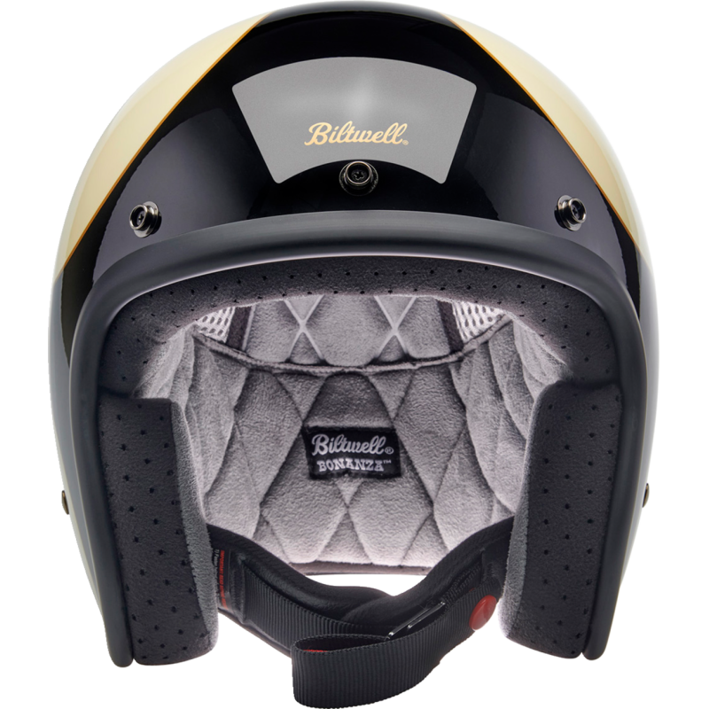 BILTWELL HELMET BONANZA White/Black Front - Driven Powersports
