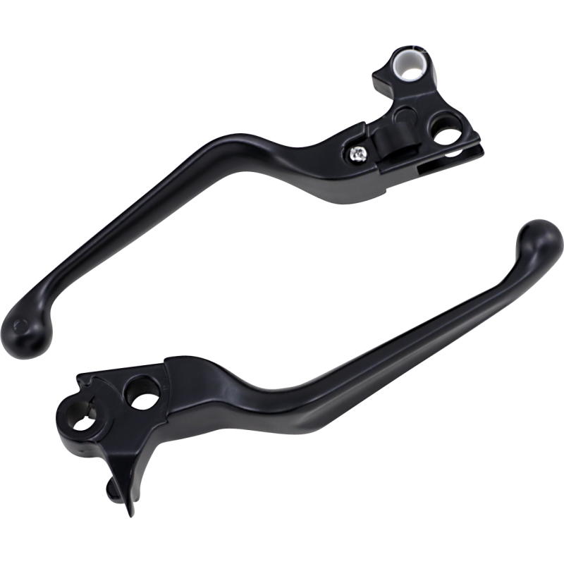 DRAG SPECIALTIES 96-17 B/T LEVER SET Black Front - Driven Powersports