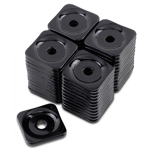 WOODY'S SQUARE GRAND DIGGER BACKER PLATES Black 48 Package 5/16" - Driven Powersports