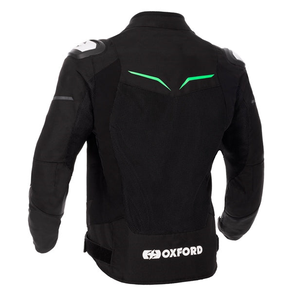Oxford Omega 1.0 Air Jacket Black/Green 2XL - Driven Powersports