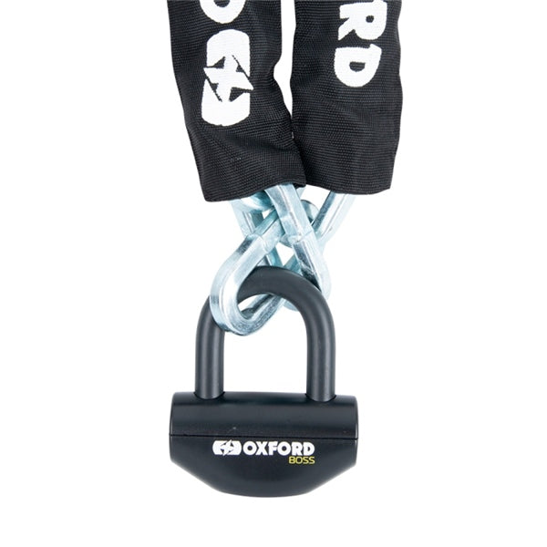 Oxford Boss Super Strong Chain and Padlock 1.2 m 12 mm - Driven Powersports