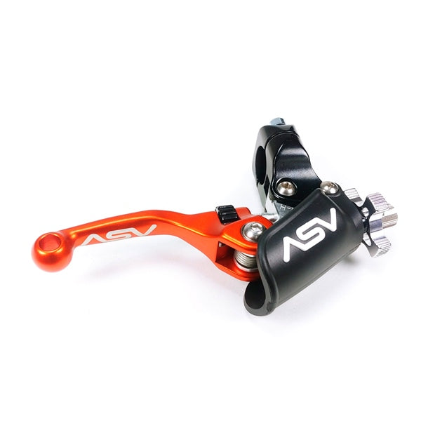 ASV F4 Série Off-Road Brake Lever With Perch For Honda & More Orange - Driven Powersports