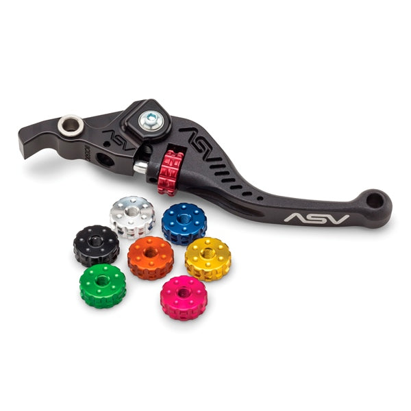 ASV Sport Reach Adjust Dials - WSR01 For Aprilia / Beta & More Black - Driven Powersports