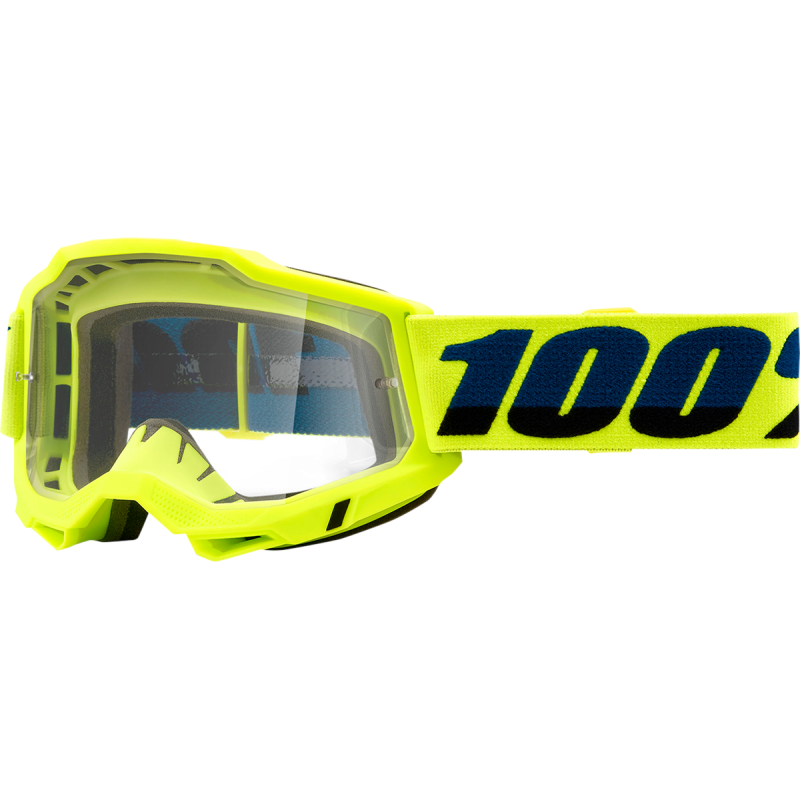 100% ACCURI 2 OTG GOGGLE - CLEAR LENS Yellow Front - Driven Powersports