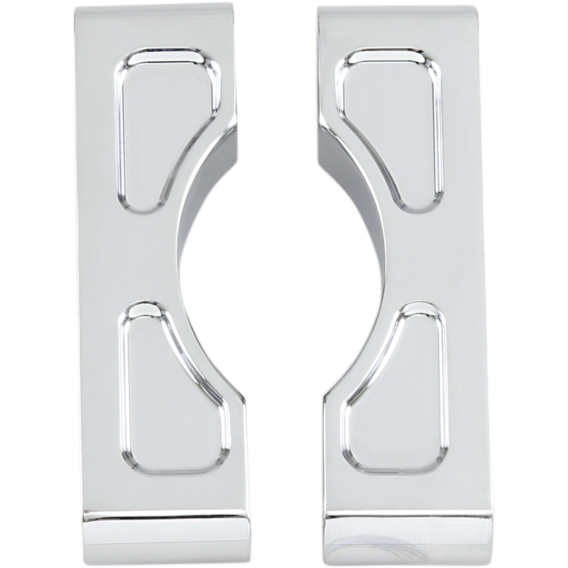 KLOCK WERKS 83-13 FLHT 21 FRT FENDER BLOCKS Chrome Front - Driven Powersports