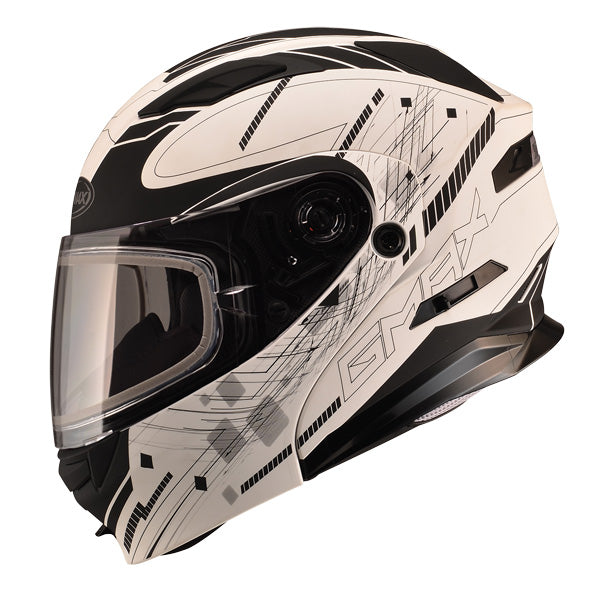 GMax MD01 MODULAR SNOW HELMET Matte Black/White XS Electric - Driven Powersports
