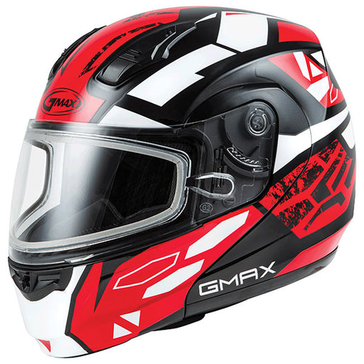 GMAX MD04 FULL FACE MODULAR HELMET Red Double Small - Driven Powersports