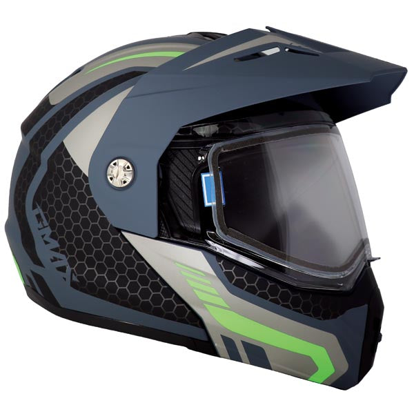 GMax MD74 Lancer Modular Full Face Snow Helmet High-Visibility Green Small Double - Driven Powersports