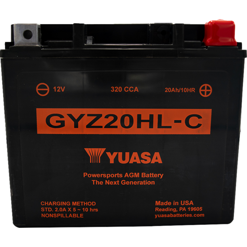 Yuasa GYZ20HLC factory-activated AGM motorcycle battery