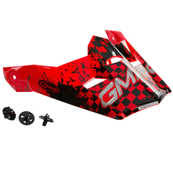 GMAX MX46Y YOUTH MX HELMET VISOR Red Youth - Driven Powersports