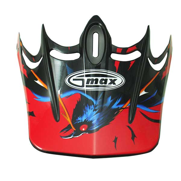 GMax GM46 SKULL VISOR Red Medium-3XL - Driven Powersports