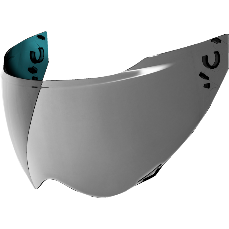 ICON SHIELD DOMAIN Silver Front - Driven Powersports