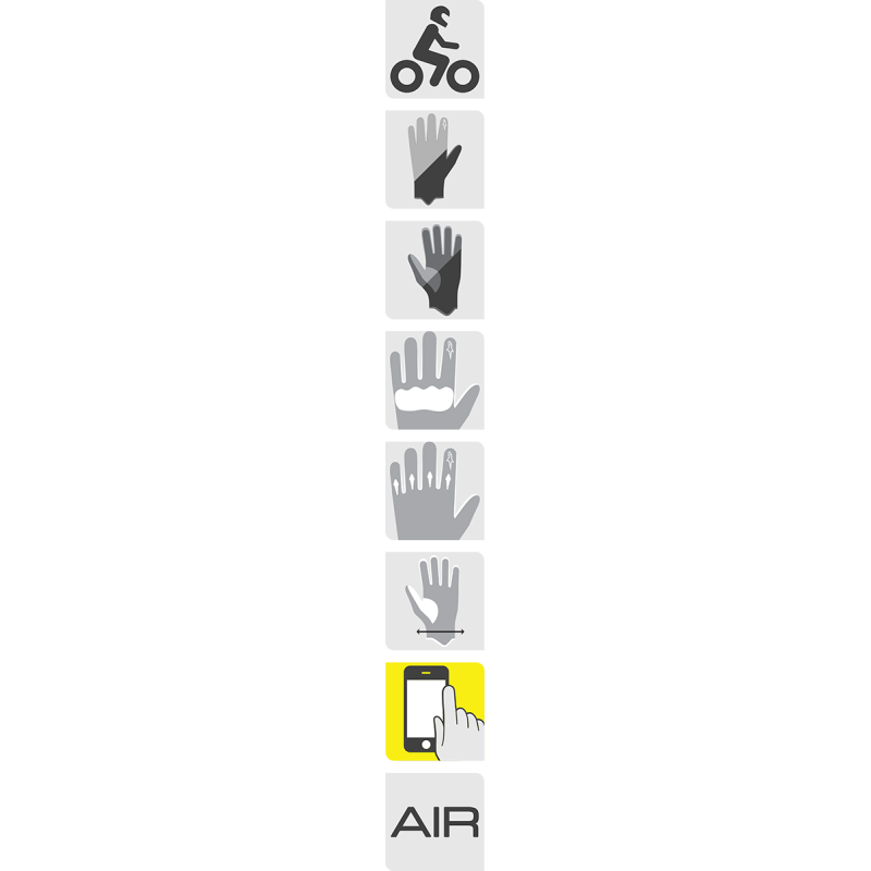 ALPINESTARS GLOVE 4W SMX-2 Acid Black Front - Driven Powersports