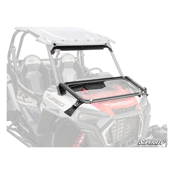 SuperATV Flip Down Glass Windshield (FDGWS-P-RZRT-01) - Driven Powersports