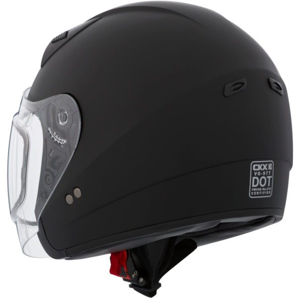 CKX VG977 Open-Face Helmet, Winter Solid Double Matte Black M Double Shield - Driven Powersports