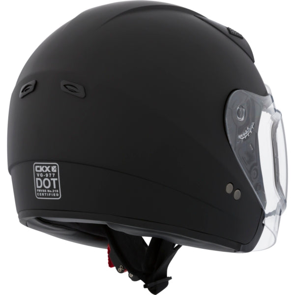 CKX VG977 Open-Face Helmet, Winter Solid Double Matte Black M Double Shield - Driven Powersports