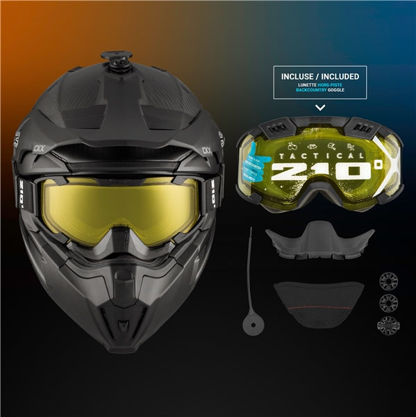 CKX Titan Original Carbon Helmet - Trail and Backcountry Solid Carbon L - Driven Powersports